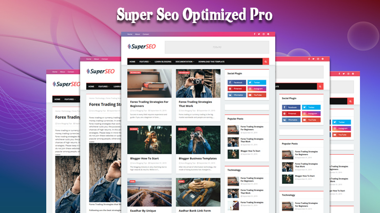 Super Seo Optimized Premium Responsive Blogger Template 
