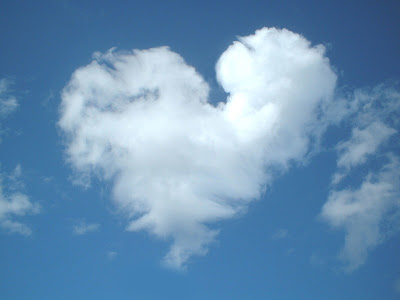 love heart in the sky