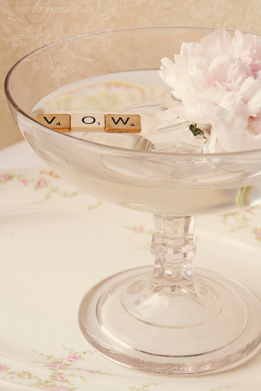 Here's a little wedding centerpiece inspiration for you which will conclude