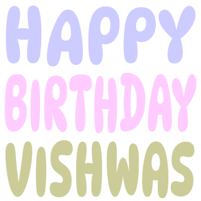 Happy Birthday Vishwas (Sticker)