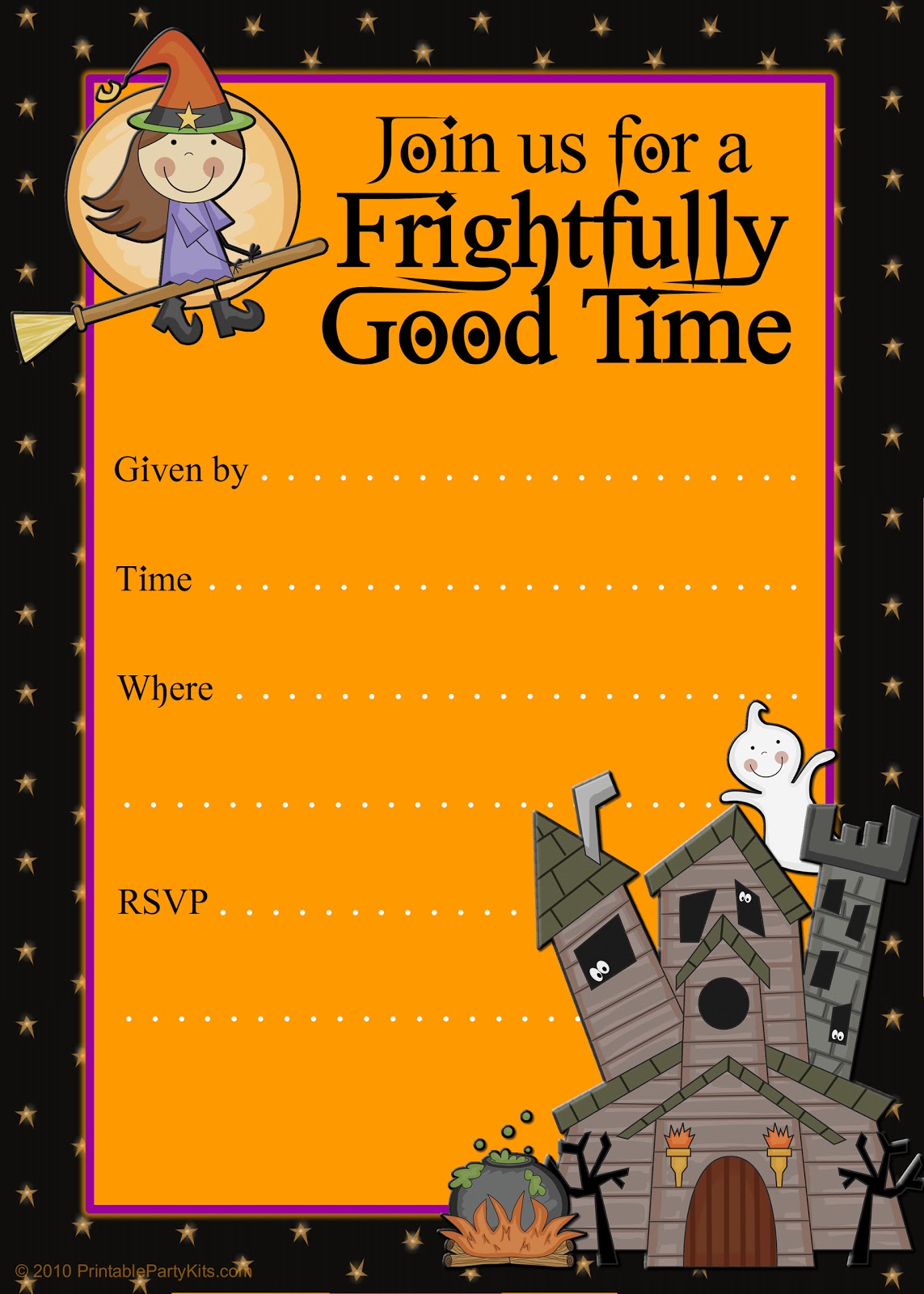 Printable Halloween Party Invitations Templates Free 9