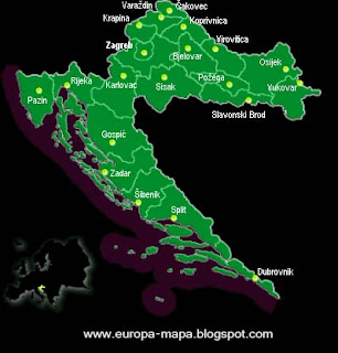 Mapa de Croacia Ciudad