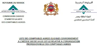 LISTE DES COMPTABLES AGREES ELIGIBLES