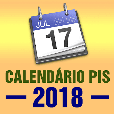 PIS 2018 calendário de pagamento