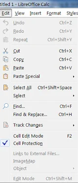 LibreOffice Calc Edit Menu Complete Hindi Notes