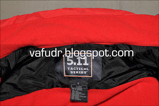 5.11 tactical 3-in-1 Parka of red colour. Labels