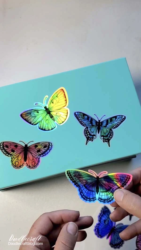 How to Make Holographic Stickers with Cricut Maker I loved stickers when I was young, but didn't get stickers very often...just when I was good at the dentist or something like that. Now I can make all the stickers I want!