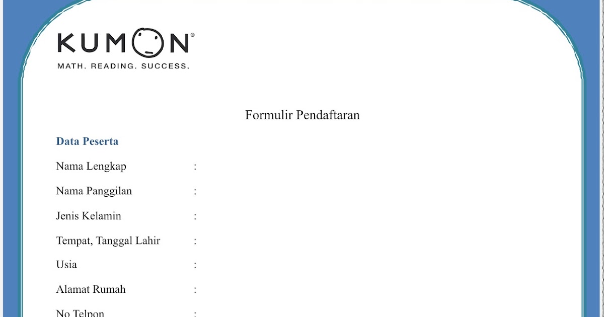 Contoh Formulir Dalam Bahasa Inggris Beserta Penjelasannya 