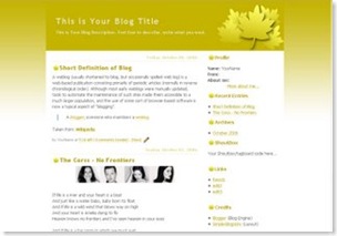 gold maple blogspot template, free blogger template, classic template