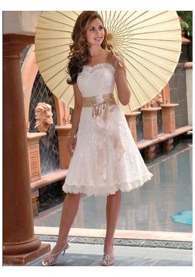  Length Bridal Gowns on Beautiful Tea Length Wedding Dresses With Umbrella