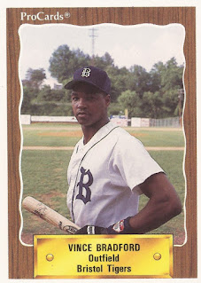 Vince Bradford 1990 Bristol Tigers card