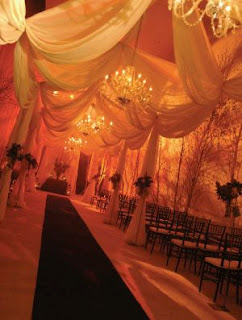 Wedding decoration, orange saloons