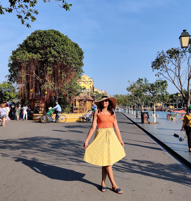 Tanvee in a yellow and saffron summer dress designed by her own label