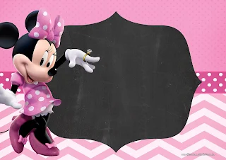 Pretty Minnie in Pink: Free Printable Party Invitations.