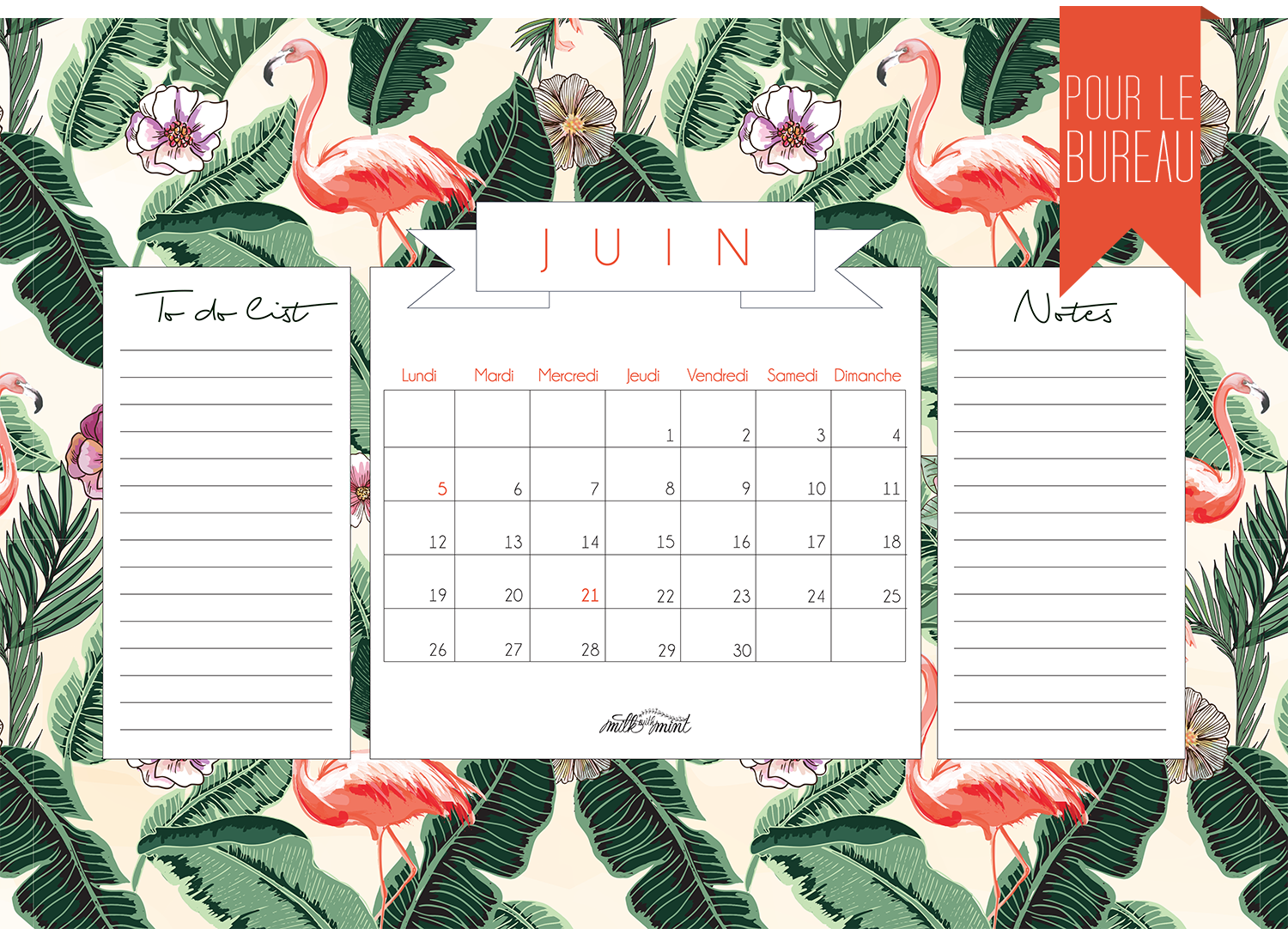 calendrier milk with mint juin 2017