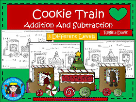 http://www.teacherspayteachers.com/Product/A-Christmas-Cookie-Train-Addition-and-Subtraction-Differentiated-Practice-1597863