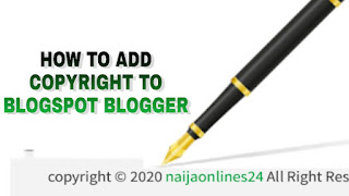 add copyright to blogger