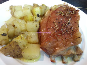 Agnello al forno con patate - Roasted lamb with potatoes