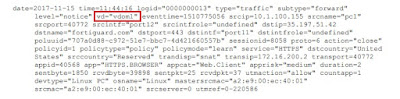 FortiGate Sample logs