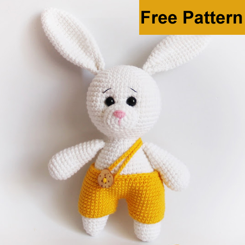 Amigurumi Yellow Pants Bunny - Free Pattern 