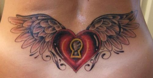 black heart tattoos for women. 2011 lower back tattoos cover