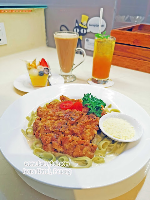 Chicken Chop Pasta Delicious Set Menu at Ixora Hotel Penang Penang Blogger Influencer