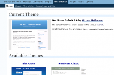 Menu Tema WordPress