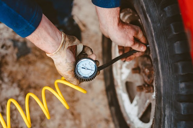 Check the tire pressure: