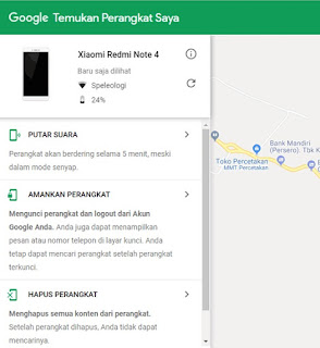 Melacak HP Menggunakan Email 