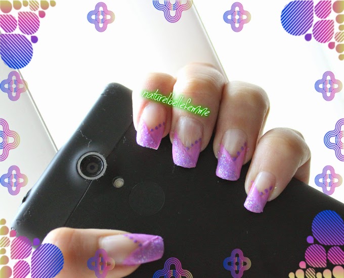 Lilac french nail art