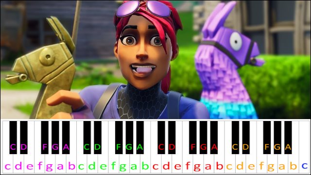 Llama Bell (Fortnite) Piano / Keyboard Easy Letter Notes for Beginners