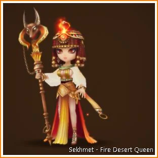 Gambar Sekhmet makhluk Fire Desert Queen atau Permaisuri Gurun Api