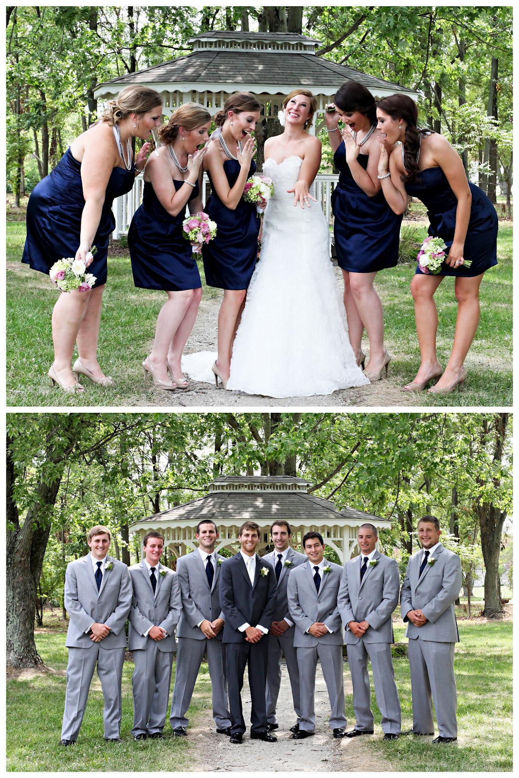 types of flowers with 4 letters Navy and Pink Wedding Party | 1067 x 1600