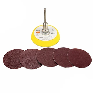 Hook and Loop polishing abrasive disc pad With 50pcs 60 to 180 Grit Sandpapers Durable and practical hown-store