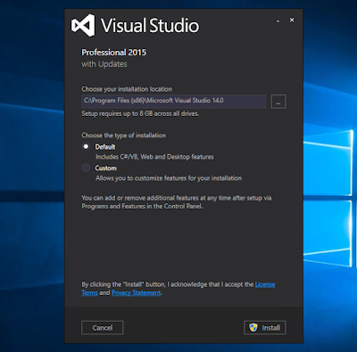 Cara Menginstall Visual Studio Profesional 2015 Full Gambar