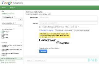 memilih kata kunci (keyword) menggunakan adwords google