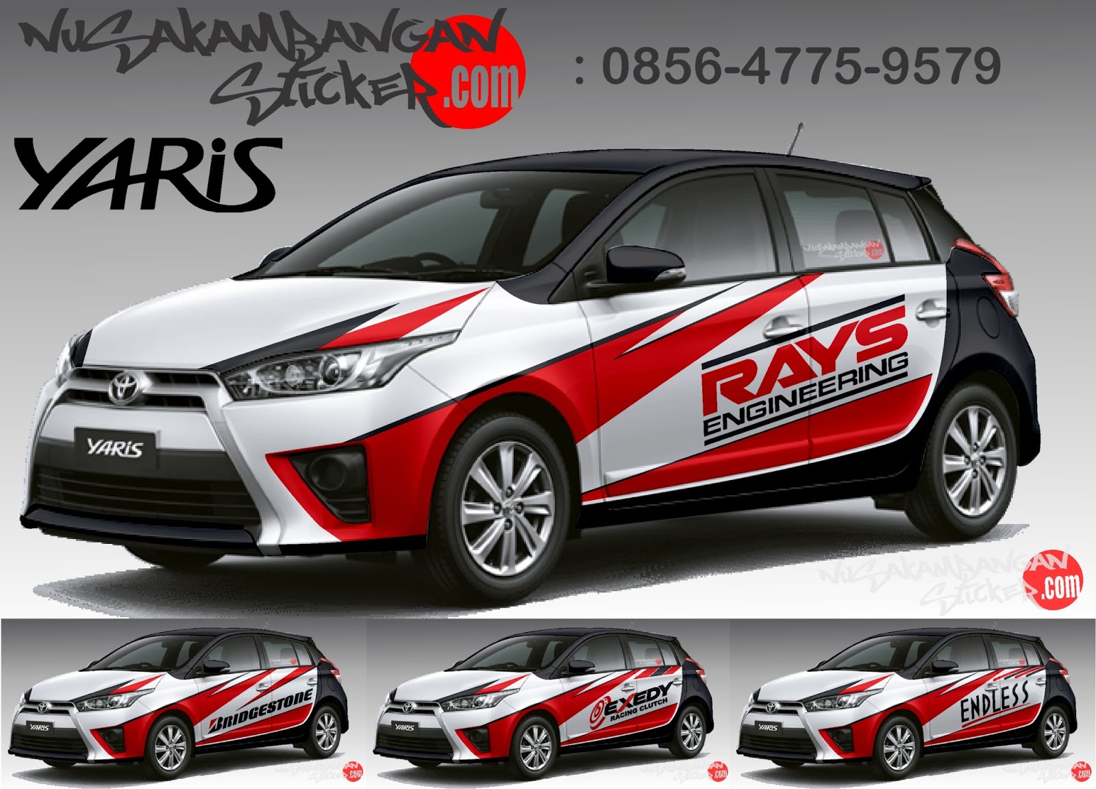 Cutting Sticker Mobil Yaris Modifikasi Style