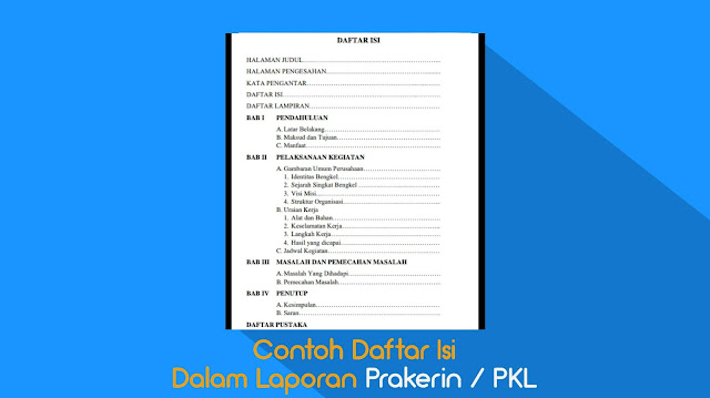 Contoh Daftar Isi Dalam Laporan Prakerin / PKL