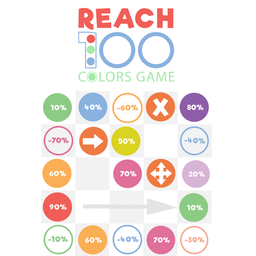PLay online Reach 100 Colors Game at Gogy school games!