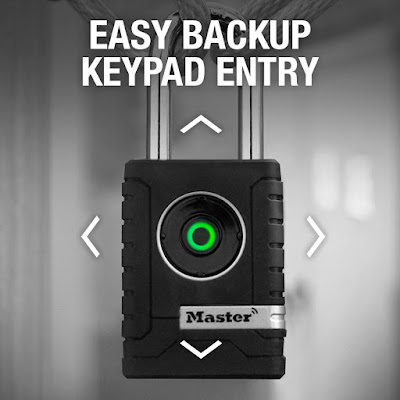 BLUETOOTH SMART PADLOCK WITH EASY BACKUP KEYPAD ENTRY, DON'T WORRY ABOUT LOSING KEYS, FORGETTING COMBINATIONS AND UNAUTHORIZED KEY DUPLICATION