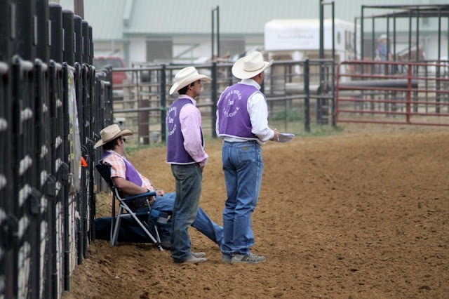 Volunteers at the south arena