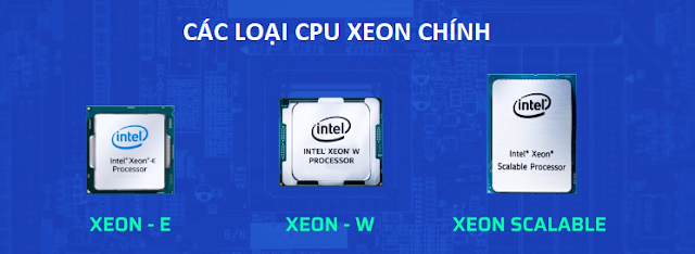 3 loại CPU Xeon chính