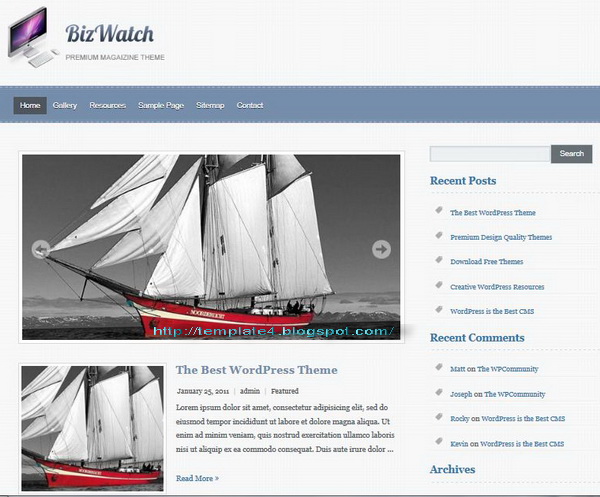 BizWatch WordPress Theme