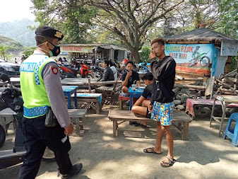  Sambang Daerah Wisata, Polisi Kediri Sampaikan Imbauan Kamtibmas