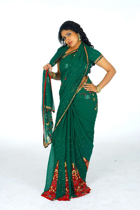 monica in green saree shoot photo gallery