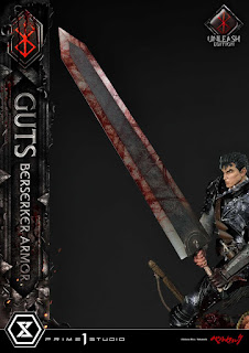 Berserk - Guts in Bersrk Armor Rage Edition y Unleash Edition Statues de Prime 1 Studio