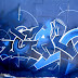 Simple Blue Graffiti Alphabet