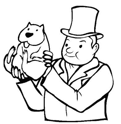 Groundhog coloring pages