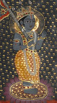 Vishnu’s Kalki Avatar (Horse not shown) Source: Panjabi Manuscript [Wiki}