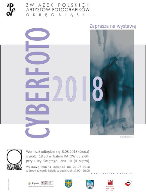 Fotografia odklejona w Galerii Katowice ZPAF. Wystawa "Cyberfoto 2018" w katowickiej Galerii ZPAF.